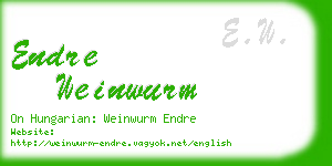 endre weinwurm business card